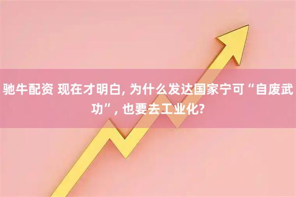 驰牛配资 现在才明白, 为什么发达国家宁可“自废武功”, 也要去工业化?