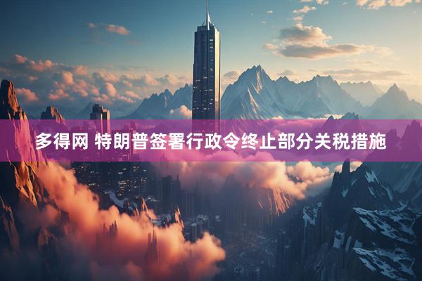 多得网 特朗普签署行政令终止部分关税措施