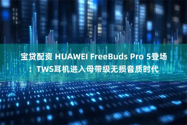 宝贷配资 HUAWEI FreeBuds Pro 5登场：TWS耳机进入母带级无损音质时代
