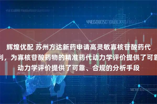 辉煌优配 苏州方达新药申请高灵敏寡核苷酸药代动力学分析方法专利，为寡核苷酸药物的精准药代动力学评价提供了可靠、合规的分析手段